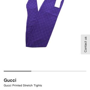 Gucci Purple Logo Patterned Tights